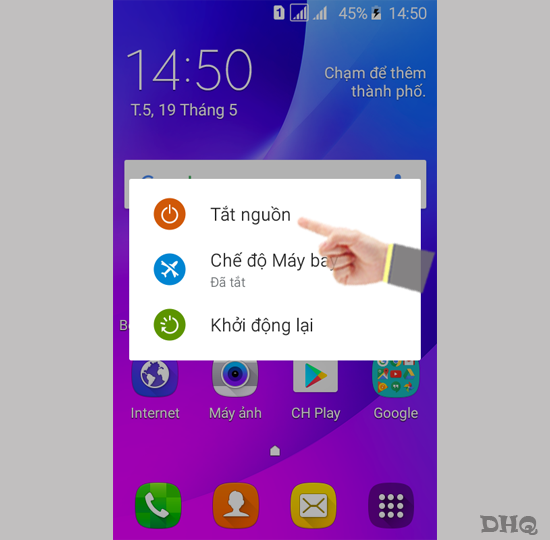 Chọn tắt nguồn
